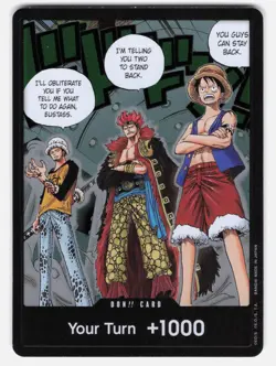 DON!! Card Trafalgar Law, Eustass Kid and Luffy (Double Pack Set Vol. 4) Foil NM - Image 1