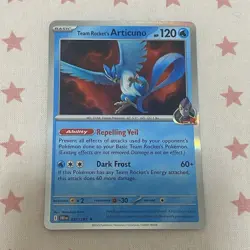 Team Rocket's Articuno 051/182 Destined Rivals Holo Pokemon TCG Card - Image 1