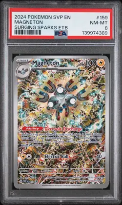 Pokemon Magneton 159 SVP Promo PSA 8 Scarlet & Violet Holo EN Stage 1 Card - Image 1