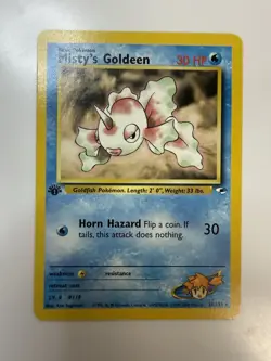2000 Pokemon Misty's Goldeen 030/132 Gym Heroes Regular 1st Edition Trading Card - Image 1