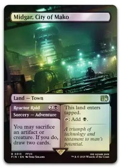 Midgar, City of Mako (Borderless) #313 (Foil) (NM) Final Fantasy FIN Magic MTG - Image 1
