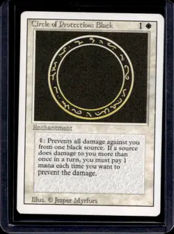 1994 Magic MTG Antiquities Circle of Protection: Black - Image 1