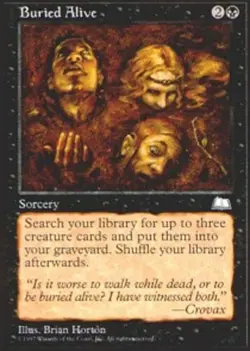 1x Buried Alive Moderate Play, English Weatherlight MTG Magic - Image 1
