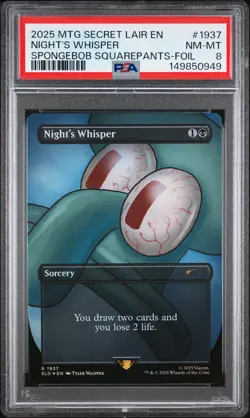 2025 MAGIC: THE GATHERING SECRET LAIR DROP #1937 NIGHT'S WHISPER PSA 8 - Image 1