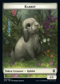 MTG Treasure // Rabbit Double-Sided Token [Commander Legends: Battle for Baldur - Image 2