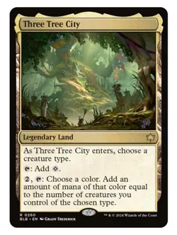 1x MTG Three Tree City - Bloomburrow Rare Land! NM Mint! - Image 1