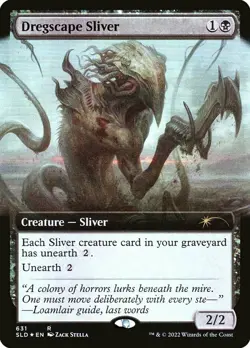 MTG Dregscape Sliver - Foil - Extended Art, Secret Lair Drop Series, Near Mint, - Image 1