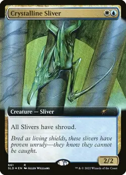 MTG Crystalline Sliver - Foil - Extended Art, Secret Lair Drop Series, Near Mint - Image 1