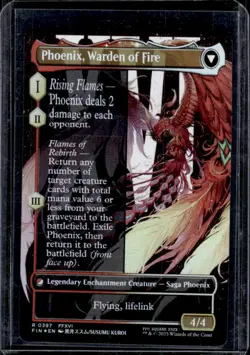 2025 Magic MTG Final Fantasy Joshua Phoenix's Dominant Phoenix BL Foil Rare 0397 - Image 1