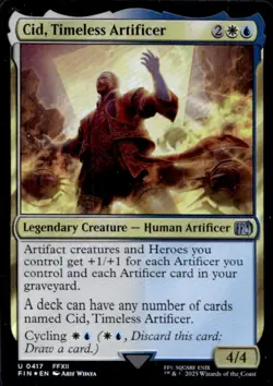 2025 Magic The Gathering Final Fantasy Cid Timeless Artificer Foil #417 - Image 1