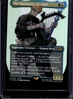 2025 Magic MTG Final Fantasy Wandering Minstrel BL Foil Rare #0403 - Image 1