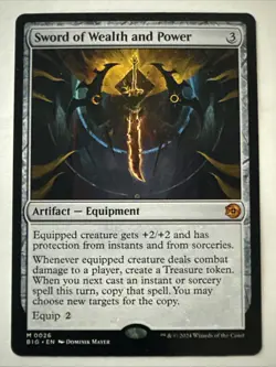 MTG Sword of Wealth and Power 0026 The Big Score LP NM - Image 1