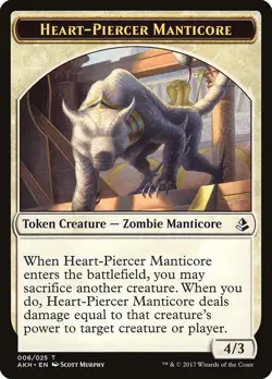 4x Heart-Piercer Manticore Token - NM/LP - Amonkhet - SPARROW MAGIC mtg - Image 1