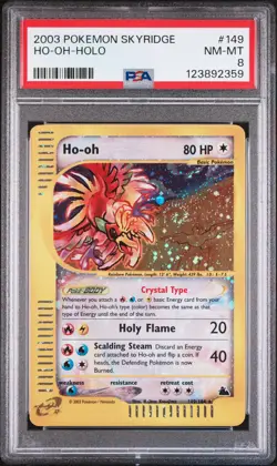 2003 POKEMON SKYRIDGE #149 HO-OH-HOLO PSA 8 - Image 1