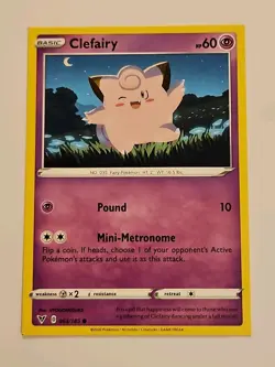 ERROR - Complete Square Corner Pokemon Card Clefairy 063/185 Vivid Voltage 2020 - Image 1