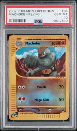 2002 Pokemon Expedition Reverse Holo Machoke #85 PSA 10 GEM MINT - Image 1