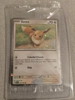Eevee 133/165 Pokemon Holiday Calendar 2025 Festive Stamp Snowflake - Image 1