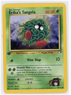 Pokemon TCG - Erika's Tangela 79/132 - Gym Heroes - 1st Edition - Image 1