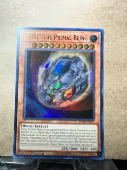 Yugioh #RA01-EN015 Nibiru, the Primal Being 1st Ed Prismatic Ultimate Rare NM - Image 1