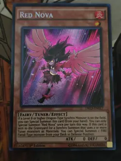 Yugioh - Red Nova DRL3-EN017 Secret Rare 1st Edition Near Mint - Image 1