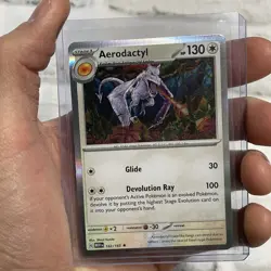 Pokemon 151 Aerodactyl Holo Rare Card 142/165 NM/MT Scarlet & Violet Pack Fresh - Image 1