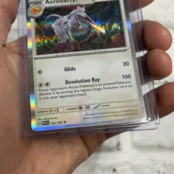 Pokemon 151 Aerodactyl Holo Rare Card 142/165 NM/MT Scarlet & Violet Pack Fresh - Image 3