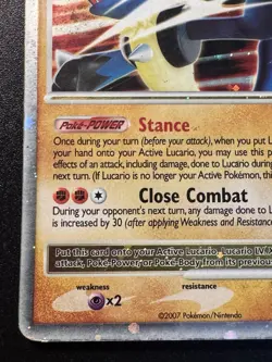 Lucario LV.X 122/123 D&P Mysterious Treasures Pokemon Card Holo Foil Rare HP - Image 5