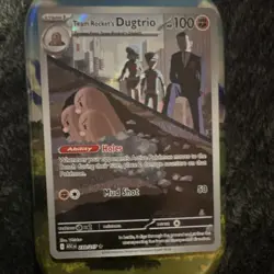 Pokemon Team Rocket's Dugtrio Card Stage 1 100 HP 50 Attack 239/217 HOLO - Image 1