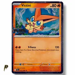 Victini 012/086 - 2025 Black Bolt Stamped Cosmos Holo Promo Pokemon Card NM - Image 1