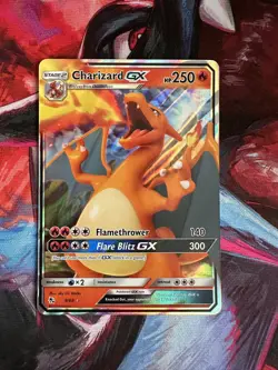 Pokemon Charizard GX Hidden Fates Ultra Rare Holo 9/68 TCG Card English 2019 NM - Image 1