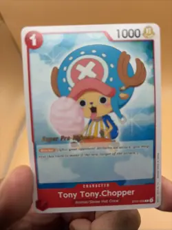 One Piece Super Pre-Release Gold Stamp ST01-006 Tony Tony Chopper English Card - Image 1