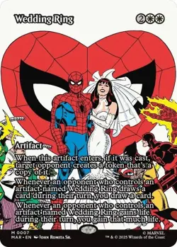 Wedding Ring - Magic Spiderman SPM | Borderless | MAR MYTHIC MtG TCG Card 0007 - Image 1