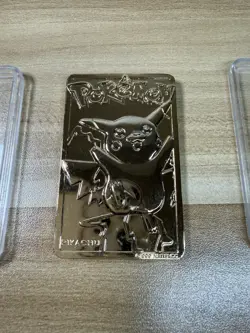Pikachu 1999 Pokemon 23K Gold-Plated Burger King Promo Trading Card In Case - Image 2