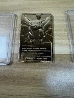 Pikachu 1999 Pokemon 23K Gold-Plated Burger King Promo Trading Card In Case - Image 3