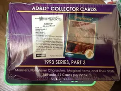 TSR AD&D 2nd Ed. 1993 Fantasy Trading Cards, Part 3 Purple Box (36 Packs) - NIS - Image 4