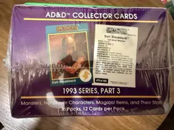 TSR AD&D 2nd Ed. 1993 Fantasy Trading Cards, Part 3 Purple Box (36 Packs) - NIS - Image 5