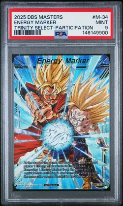 2025 DRAGON BALL SUPER CARD PARTICIPATION #M-34 ENERGY MARKER PSA 9 - Image 1