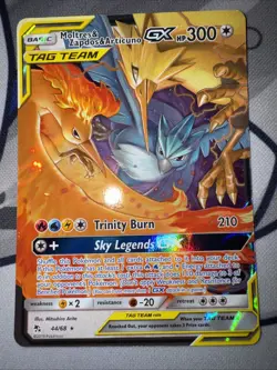 Pokemon TCG Moltres Zapdos Articuno GX Ultra Rare Card 44/68 Near Mint - Image 1
