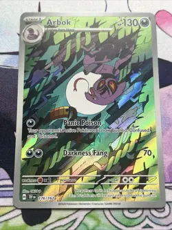 Pokemon TCG Arbok 176/162 Temporal Forces Illustration Rare Card NM Condition - Image 3