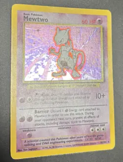 Pokemon Mewtwo Base Set Holo Rare 10/102 Unlimited Vintage Card TCG - Image 5