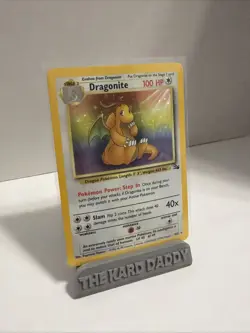 Pokemon TCG Dragonite 4/62 Fossil Holo Card Unlimited Edition Vintage - Image 2