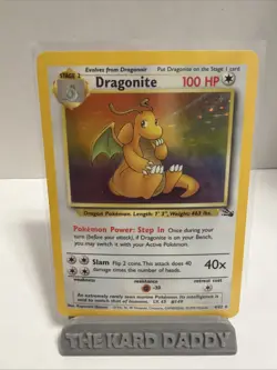 Pokemon TCG Dragonite 4/62 Fossil Holo Card Unlimited Edition Vintage - Image 4