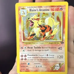 Pokemon Blaine's Arcanine Gym Challenge Holo Rare Card 1/132 HP 90 Unlimited - Image 2