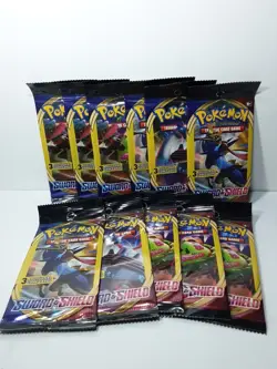 (11) Pokemon Card Lot - Sword and Shield Base - 3 Card Booster Pack - New Sealed - Image 2