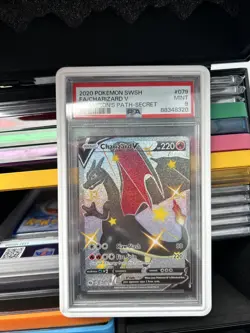 Charizard v Champion's Path Mint Pokemon TCG Card 079/073 PSA 9 - Image 1