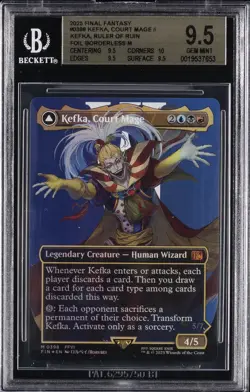 2025 MTG FINAL FANTASY #0398 KEFKA, COURT MAGE KEFKA, RULER OF RUIN BGS 9.5 - Image 1