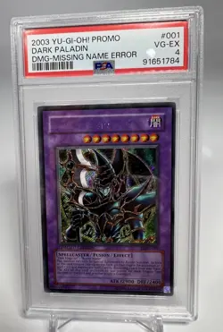 Yugioh Dark Paladin Duel Master’s Guide - Missing Name Error Misprint PSA POP 1 - Image 5