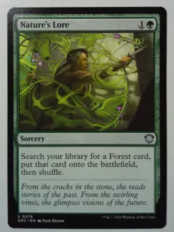 Nature's Lore *Uncommon* Magic MtG x1 SOC Commander Secrets of Strixhaven - Image 1