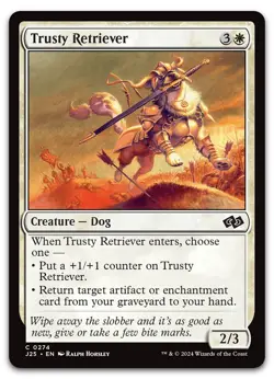 Trusty Retriever #274 (NM) Foundations Jumpstart J25 Magic MTG - Image 1