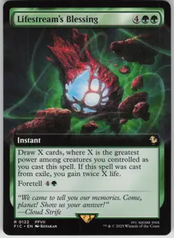 MTG TCG Lifestream's Blessing (Extended Art) R Commander: FINAL FANTASY 122 - Image 1